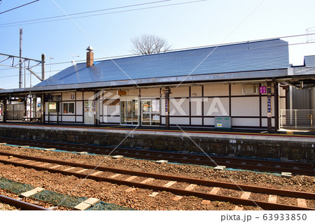 早春の北海道白老町JR白老駅の風景を撮影 63933850