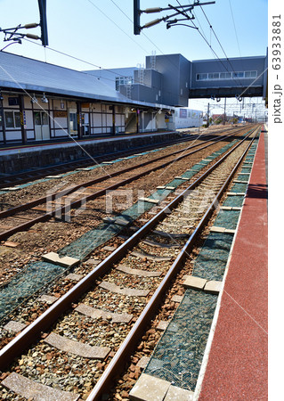 早春の北海道白老町JR白老駅の風景を撮影 63933881