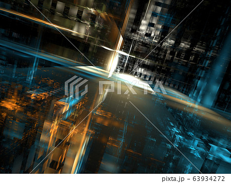 Abstract futuristic street - digitally generated 3d illustration Abstract futuristic street - digitally generated 3d illustration 63934272