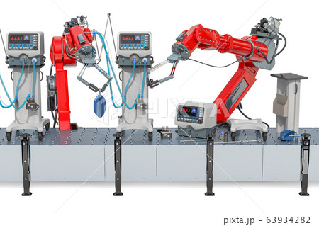 Robotic arms production of medical ventilator 63934282