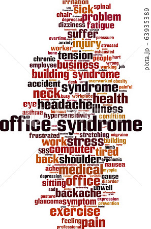 Office syndrome word cloud Office syndrome word cloud 63935389