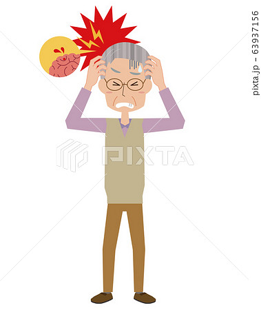 脳卒中 脳内出血 脳血栓 お爺さん 老人 シニア 全身 脳卒中 脳内出血 脳血栓 お爺さん 老人 シニア 全身 63937156