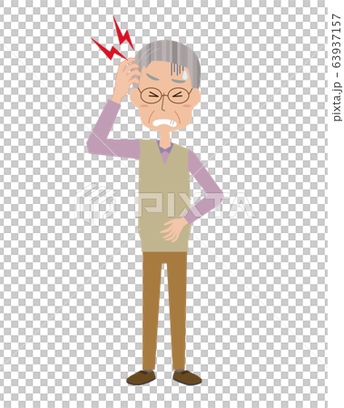 頭痛 脳卒中 脳内出血 脳血栓 お爺さん 老人 シニア 全身 頭痛 脳卒中 脳内出血 脳血栓 お爺さん 老人 シニア 全身 63937157