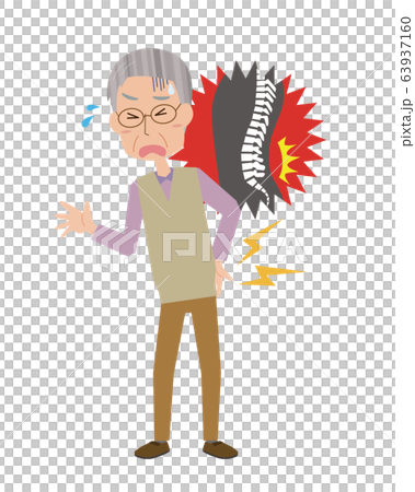 Low back pain male right waist elderly middle-aged father Low back pain male right waist elderly middle-aged father 63937160