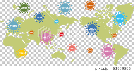 Image illustration of the world infected with the new coronavirus 63939896