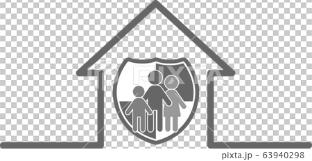 家の中に留まる家族 63940298