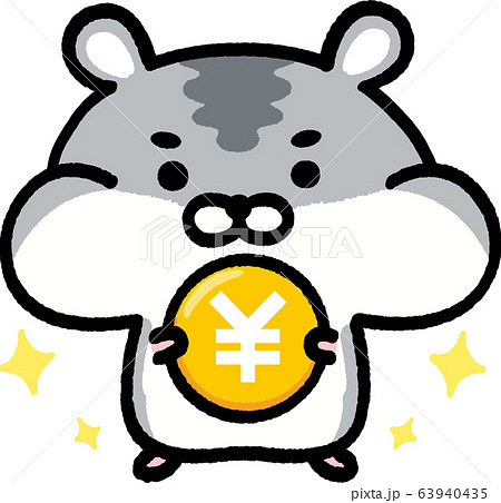 お金を貯めるジャンガリアンハムスター お金を貯めるジャンガリアンハムスター 63940435