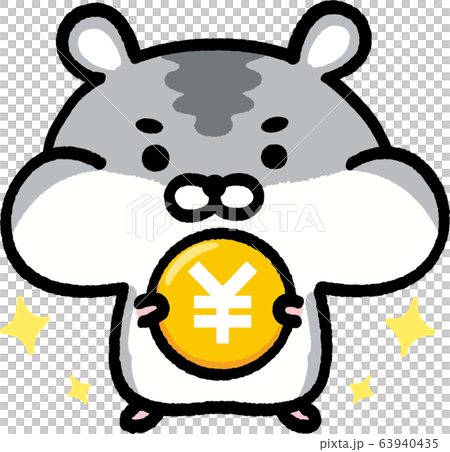 お金を貯めるジャンガリアンハムスター お金を貯めるジャンガリアンハムスター 63940435