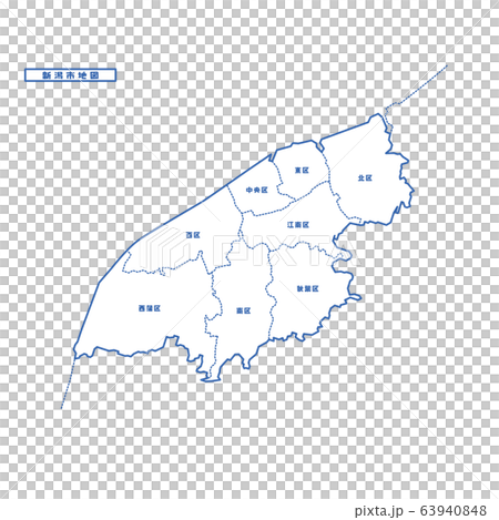 新潟市地圖簡單空白地圖 新潟市地圖簡單空白地圖 63940848