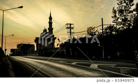 The mosque in the morning , Twilight time 63940975