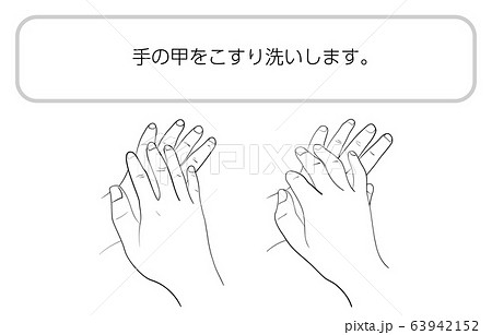 正しい手の洗い方 正しい手の洗い方 63942152