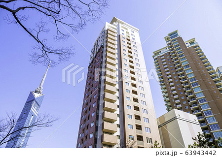高層マンションと福岡タワー 高層マンションと福岡タワー 63943442