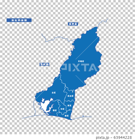 濱松市地圖簡單藍色 濱松市地圖簡單藍色 63944228
