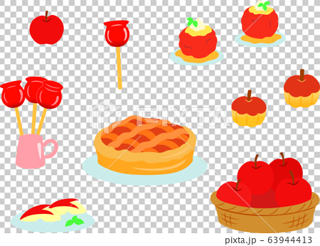 リンゴのお菓子のイラスト素材