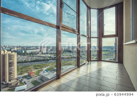Small balcony interior in modern apartment Small balcony interior in modern apartment 63944994