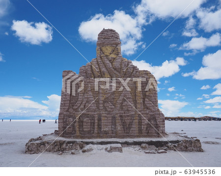 ～ボリビア、ウユニ塩湖～ダカール塩のモニュメント 63945536
