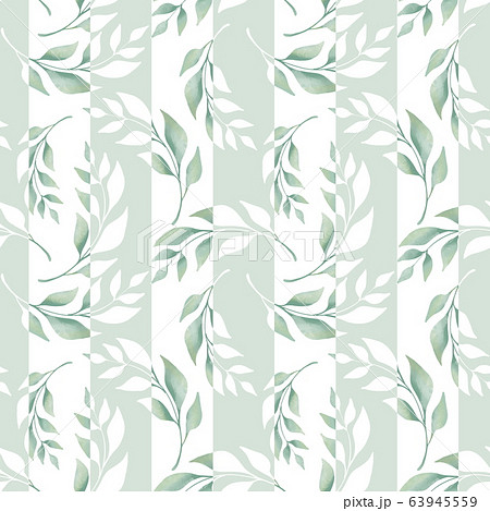 Floral seamless pattern with leaves. Decorative background Floral seamless pattern with leaves. Decorative background 63945559