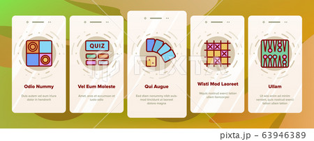 Riddle Play Onboarding Icons Set Vector Riddle Play Onboarding Icons Set Vector 63946389
