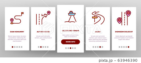 Route Gps Navigator Onboarding Icons Set Vector Route Gps Navigator Onboarding Icons Set Vector 63946390