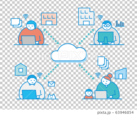 Remote work,... - Stock Illustration [63946854] - PIXTA
