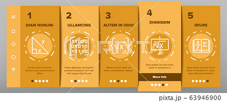 Math Science Education Onboarding Icons Set Vector Math Science Education Onboarding Icons Set Vector 63946900