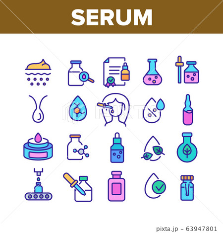 Serum And Cosmetic Collection Icons Set Vector 63947801
