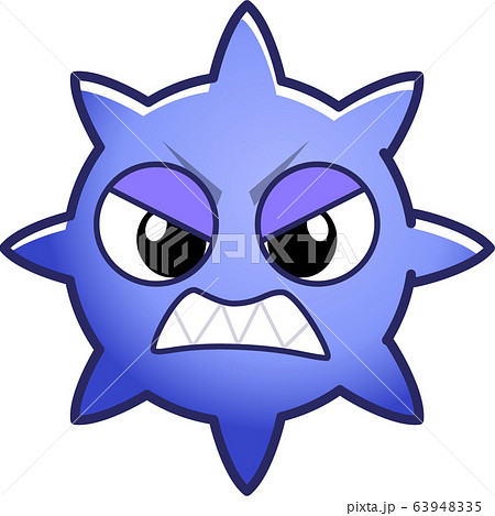 かわいいウイルスのイラスト素材