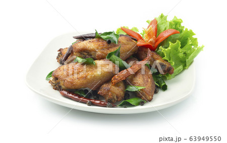 Fried Chicken Wing with Thai Herbs Dried Fried Chicken Wing with Thai Herbs Dried 63949550