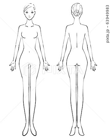 全身 女性 裸(白黒) 全身 女性 裸(白黒) 63949983
