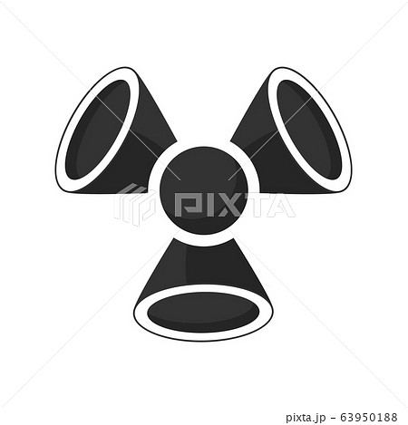 Stylized Ionizing Radiation Sign Simple Symbol Ofのイラスト素材