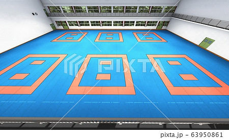 空手試合　イラスト60 63950861