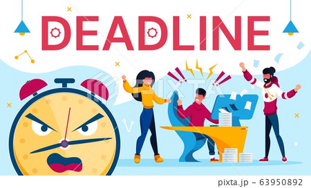Deadline Overwork and Angry Yelling Coworker Team Deadline Overwork and Angry Yelling Coworker Team 63950892