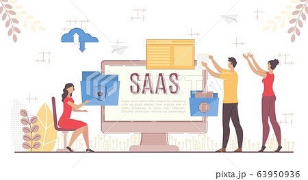 People Use Saas Business Cloud Technology Trend 63950936