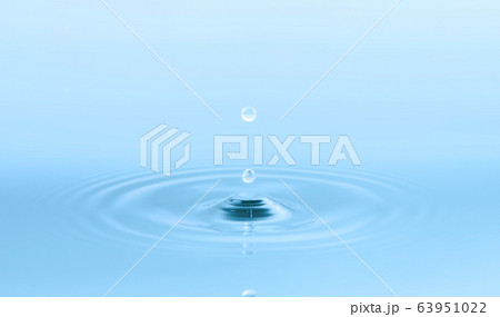 Two water drops and circle ripple Two water drops and circle ripple 63951022
