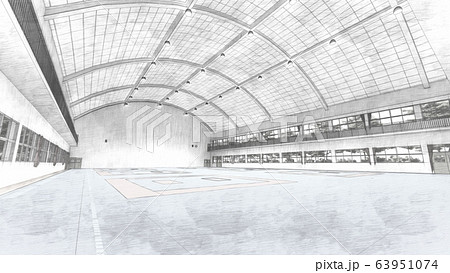 空手試合　イラスト48 63951074