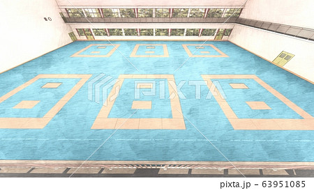 空手試合　イラスト40 63951085