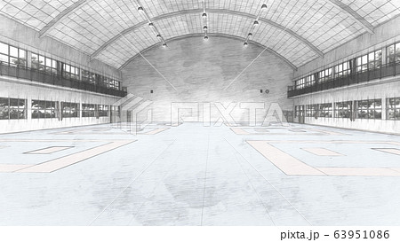 空手試合　イラスト60 63951086