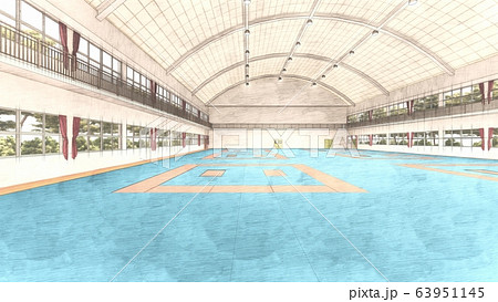 空手試合　イラスト37 63951145