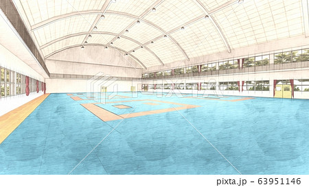 空手試合　イラスト36 63951146