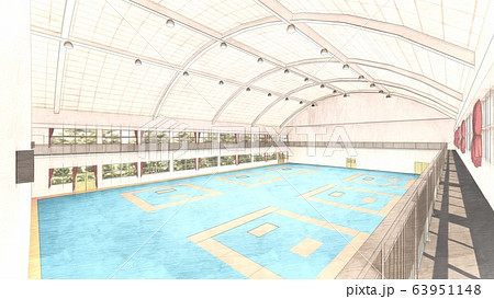 空手試合　イラスト56 63951148