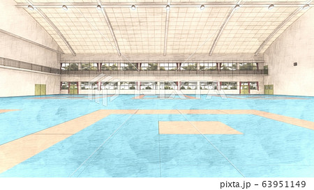 空手試合　イラスト58 63951149