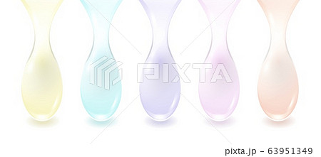 Vector set of cream dripping pastel drops isolated Vector set of cream dripping pastel drops isolated 63951349