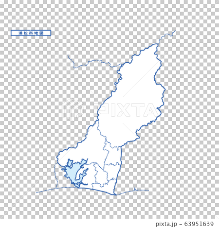 浜松市地図 シンプル白地図 市区町村 浜松市地図 シンプル白地図 市区町村 63951639