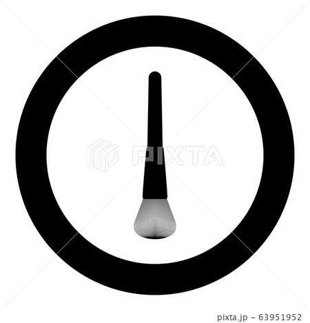 Makeup brushes Cosmetics brush icon in circle Makeup brushes Cosmetics brush icon in circle 63951952