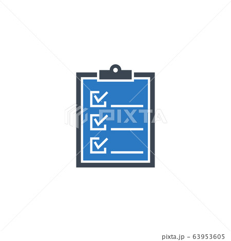 Clipboard related vector glyph icon. Clipboard related vector glyph icon. 63953605