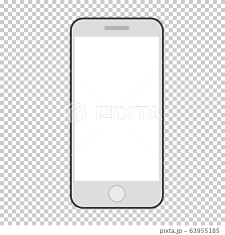 Monochrome mobile phone, smartphone silhouette material 63955185