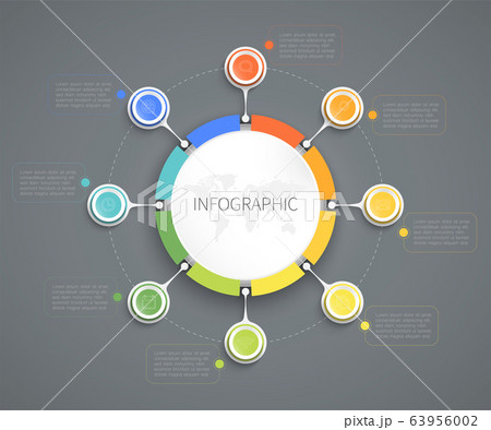 circle infographic, Vector illustration connected circle infographic, Vector illustration connected 63956002