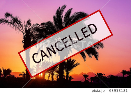 Crisis in the tourism industry due to outbreaks of coronavirus. Stopped traveling, red stamp text Crisis in the tourism industry due to outbreaks of coronavirus. Stopped traveling, red stamp text 63958181