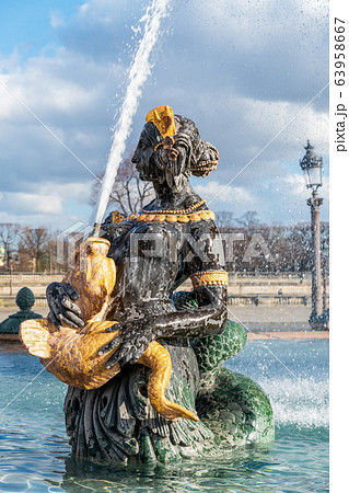 The Maritime Fountain at place de la Concorde - Paris The Maritime Fountain at place de la Concorde - Paris 63958667