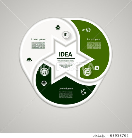 Vector circle infographic. Template for diagram, graph, presentation and chart. Business concept with three options, parts, steps or processes. Abstract background. Vector circle infographic. Template for diagram, graph, presentation and chart. Business concept with three options, parts, steps or processes. Abstract background. 63958762